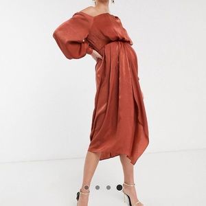 ASOS Maternity one shoulder midi dress
